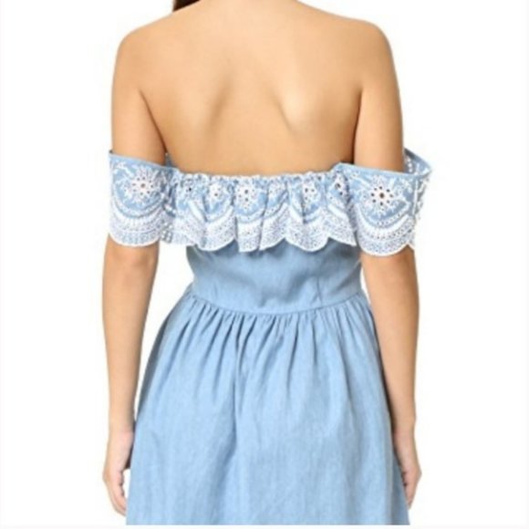 Lovers + Friends Chambray Dream Vaycay Dress Sz M - Picture 4 of 12